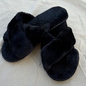 Amazon Black Plush Women's Slippers